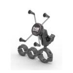 ram mounts x grip phone mount torque rail base small phone for harley fits for 1 125 28 5 mm to 1 5 38 1mm handlebars