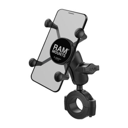 ram mounts x grip phone mount torque rail base small phone for harley fits for 1 125 28 5 mm to 1 5 38 1mm handlebars