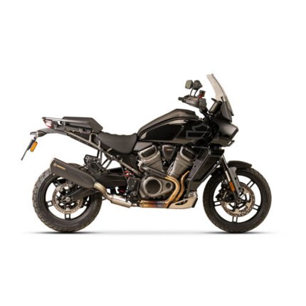 kesstech 2 1 explorer slip on muffler black for harley fits 2021 2022 pan america ra1250 2021 2022 pan america special ra1250s