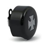 c round horn cover maltese cross for harley fits 1993 2023 h d with side mounted horn