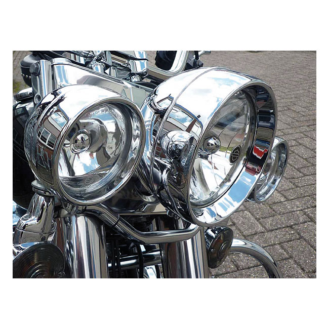 recessed trim ring 7 headlamp chrome for harley fits 1994 2017fls s tf tfb tfbs flstn 2015 2021 flrt freewheeler trike