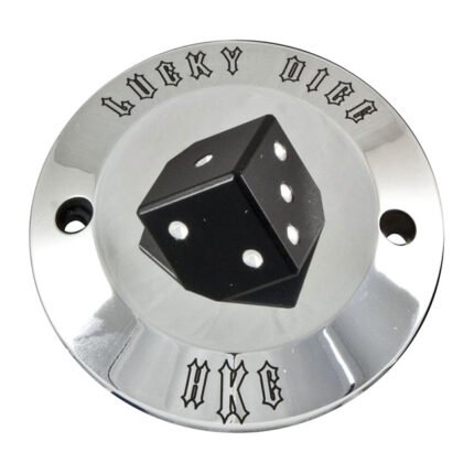 hkc point cover 2 hole lucky dice polished for harley fits 1970 1999b t excl tc 2004 2022 xl