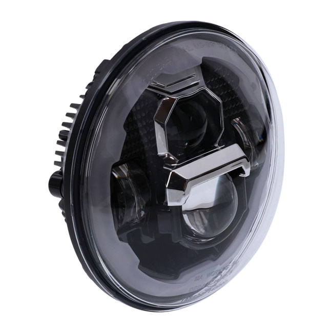 bright 7 inch led headlamp unit black for harley