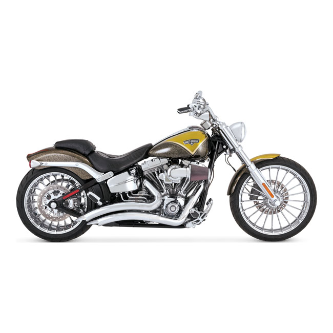 vance hines big radius pcx exhaust chrome for harley fits softail 2013 2017 fxsb breakout cvo breakout