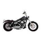 vance hines big radius pcx exhaust chrome for harley fits 2006 2017 dyna excluding 2012 2016 fld dyna switchback