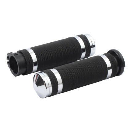 avon super sport air ss grips chrome for harley fits 1996 2022 h d with dual throttle cables excl street