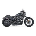 vance hines twin slash 3 slip on pcx mufflers black for harley fits 2014 2020 xl sportster