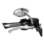 ness beveled cats eye mirror chrome for harley