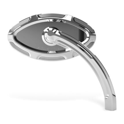 ness beveled cats eye mirror chrome for harley