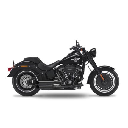 kesstech 2in2 3 shotgun low exhaust esm3 black matt for harley fits softail 2016 2017 slim s tc110 2016 2017 fat boy s tc110 2