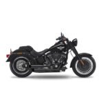 kesstech 2in2 3 shotgun low staggered exhaust esm3 black for harley fits softail 2016 2017 slim s tc110 2016 2017 fat boy s tc110 2