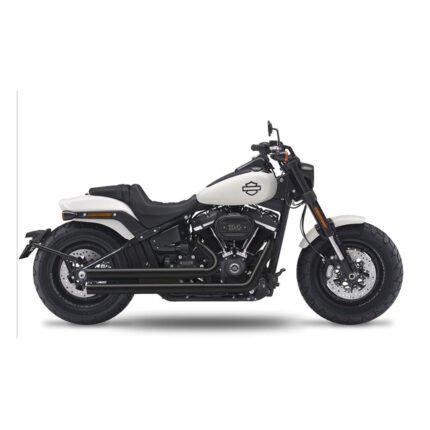 kesstech 2in2 drags drags exhaust ese black matt for harley fits softail 2018 2020 fat bob 114 s me114