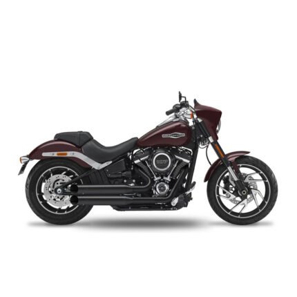 kesstech 2in2 fusion long shotgun low exhaust ese black ma for harley fits softail 2018 2020 sport glide me107 2