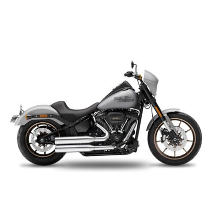 kesstech 2in2 fusion long shotgun low exhaust ese chrome for harley fits softail 2020 low rider s me114