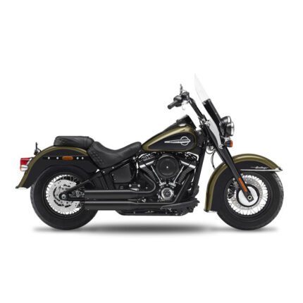 kesstech 2in2 fusion long shotgun low exhaust ese black ma for harley fits softail 2021 2022 heritage classic 114 s me114 4