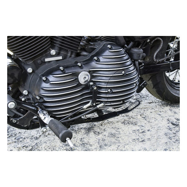 emd xl ribster primary cover black cut for harley fits 2004 2022 xl