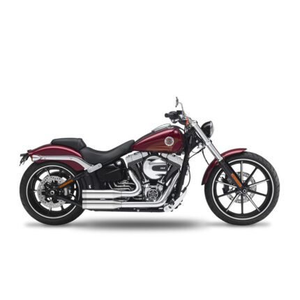 kesstech 2in2 3 shotgun low exhaust esm3 chrome for harley fits softail 2012 2016 breakout tc103 4