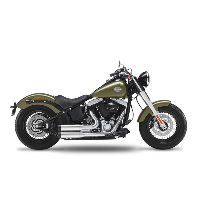 kesstech 2in2 3 shotgun low exhaust esm3 polished ss for harley fits softail 2016 2017 slim s tc110 2016 2017 fat boy s tc110 3