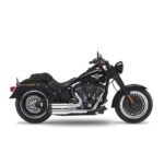 kesstech 2in2 3 shotgun low exhaust esm3 polished ss for harley fits softail 2016 2017 slim s tc110 2016 2017 fat boy s tc110 3