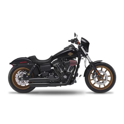 kesstech 2in2 3 shotgun low exhaust esm3 black matt for harley fits dyna 2016 2017 low rider s tc110 3