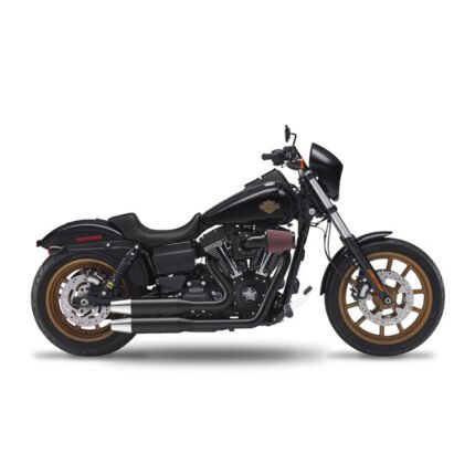kesstech 2in2 3 shotgun low exhaust esm3 black matt for harley fits dyna 2016 2017 low rider s tc110 5