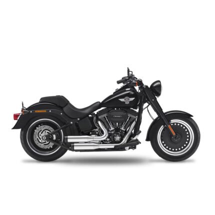 kesstech 2in2 3 shotgun low staggered exhaust esm3 chrome for harley fits softail 2016 2017 slim s tc110 2016 2017 fat boy s tc110 5