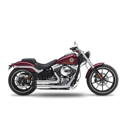 kesstech 2in2 3 shotgun low exhaust ese chrome for harley fits softail two thousand seventeen breakout tc one hundred three 7