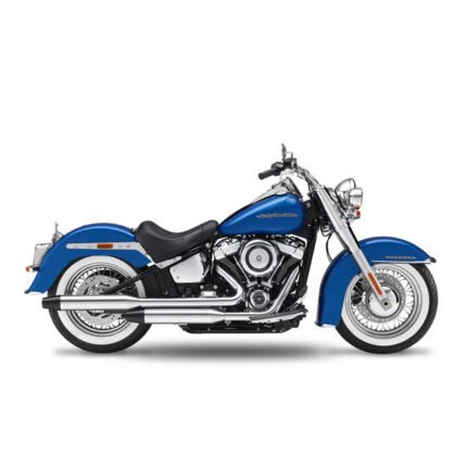 kesstech 2in2 fusion long slip ons ese chrome for harley fits softail 2018 2020 deluxe me107 4