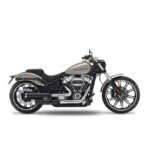 kesstech 2in2 fusion long slip ons ese black matt for harley fits softail 2018 2019 breakout me107 2018 2020 fat boy me107 3