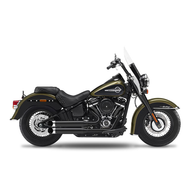 kesstech 2in2 fusion long shotgun low exhaust ese black ma for harley fits softail 2018 2020 slim me107 2018 2019 heritage classic me107 2018 2020 deluxe me107 11