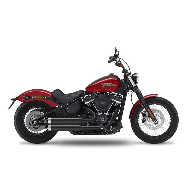 kesstech 2in2 fusion long shotgun low exhaust ese black ma for harley fits softail 2018 2020 low rider me107 2018 2020 street bob me107 7