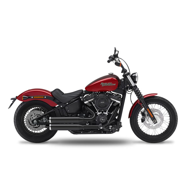 kesstech 2in2 fusion long shotgun low exhaust ese black ma for harley fits softail 2018 2020 low rider me107 2018 2020 street bob me107 8