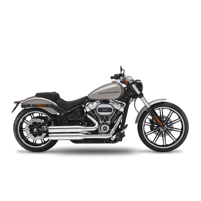 kesstech 2in2 fusion long shotgun low exhaust ese chrome for harley fits softail 2018 2019 breakout me107 2018 2020 fat boy me107 3