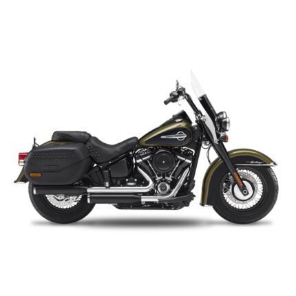 kesstech 2in2 fusion long slip ons ese black matt for harley fits softail 2018 2020 heritage classic 114 s me114 2