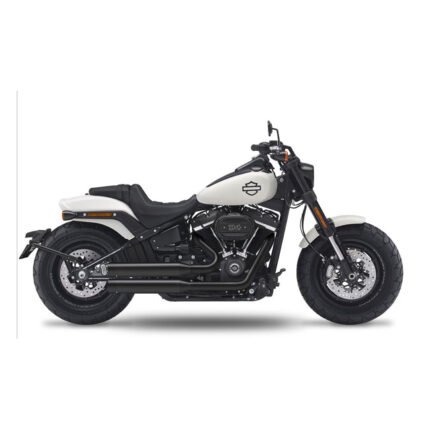 kesstech 2in2 fusion long shotgun low exhaust ese black ma for harley fits softail 2018 2020 fat bob me107 3