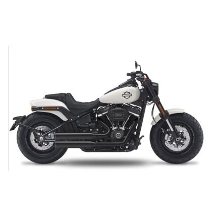 kesstech 2in2 fusion long shotgun low exhaust ese black ma for harley fits softail 2018 2020 fat bob me107 4