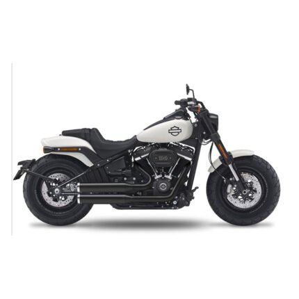 kesstech 2in2 fusion long shotgun low exhaust ese black ma for harley fits softail 2018 2020 fat bob 114 s me114 8