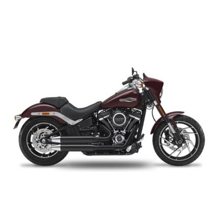 kesstech 2in2 fusion long shotgun low exhaust ese black ma for harley fits softail 2018 2020 sport glide me107 7