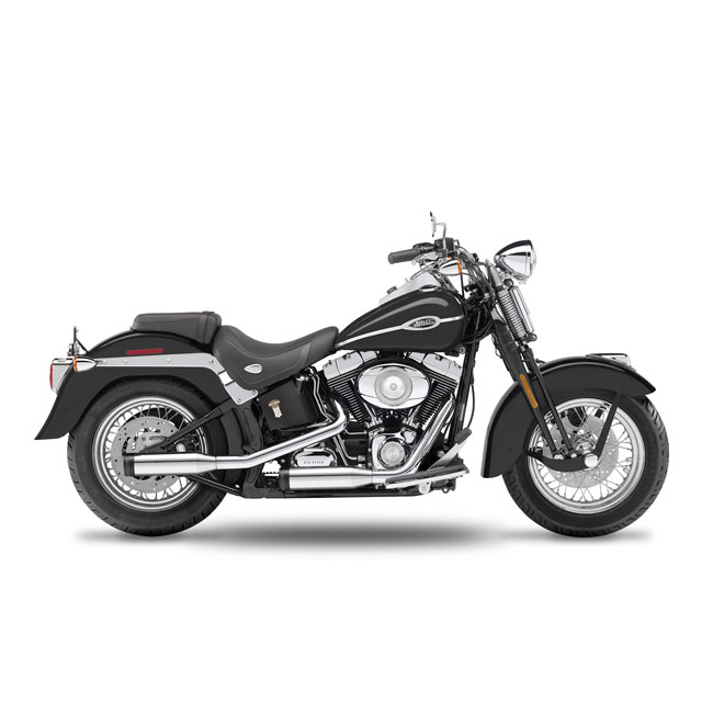 kesstech 2in2 3 low slip ons esm2 chrome for harley fits softail pre 1999 standard evolution pre 1999 springer evolution pre 1999 custom evolution pre 1999 night train evolution pre 1999 badb 5