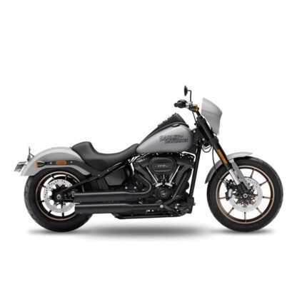 kesstech 2in2 fusion long shotgun low exhaust ese black ma for harley fits softail 2020 low rider s me114 4