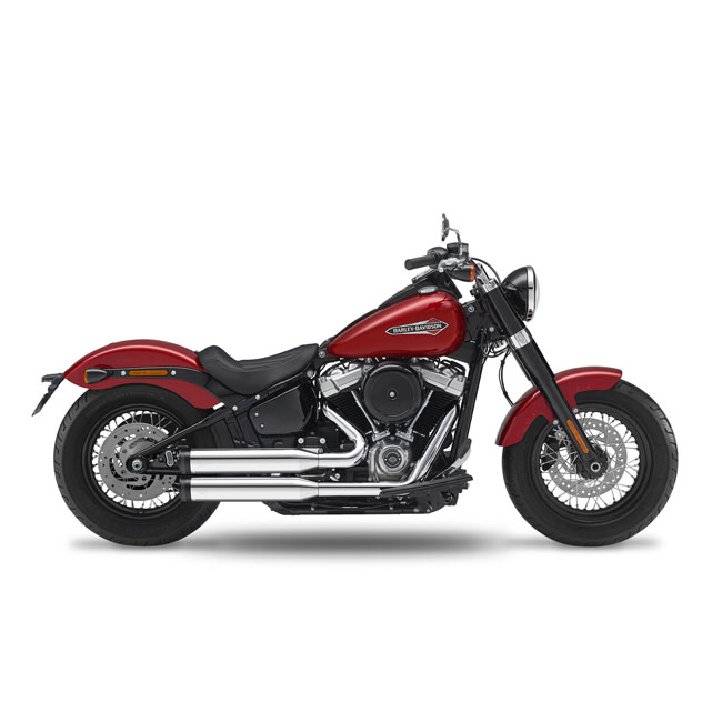 kesstech 2in2 fusion long shotgun low exhaust ese chrome for harley fits softail twenty twenty one slim me107 twenty twenty one heritage classic me107 5