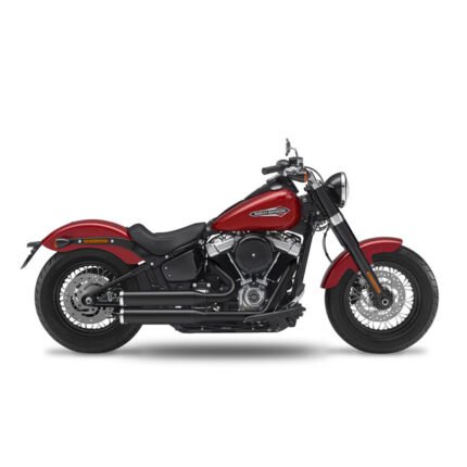 kesstech 2in2 fusion long shotgun low exhaust ese black ma for harley fits softail twenty twenty one slim me one hundred seven 9