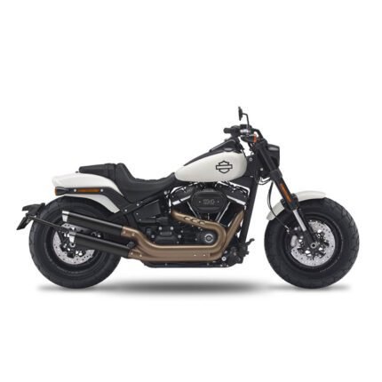 kesstech 2in2 fusion short slip ons ese black matt for harley fits softail 2021 2022 fat bob 114 s me114