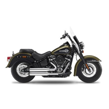 kesstech 2in2 fusion long shotgun low exhaust ese chrome for harley fits softail 2021 2022 heritage classic 114 s me114 3