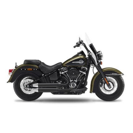 kesstech 2in2 fusion long shotgun low exhaust ese black ma for harley fits softail 2021 2022 heritage classic 114 s me114 7
