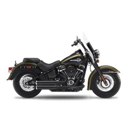 kesstech 2in2 fusion long shotgun low exhaust ese black ma for harley fits softail 2021 2022 heritage classic 114 s me114 9