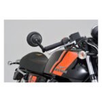 daytona bar end d mirror number 8 short stem for harley