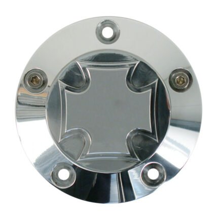cpv point cover maltese cross polished for harley fits 1999 2017 twin cam
