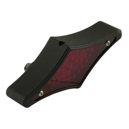 flat lens diamond led taillight black for harley fits universal