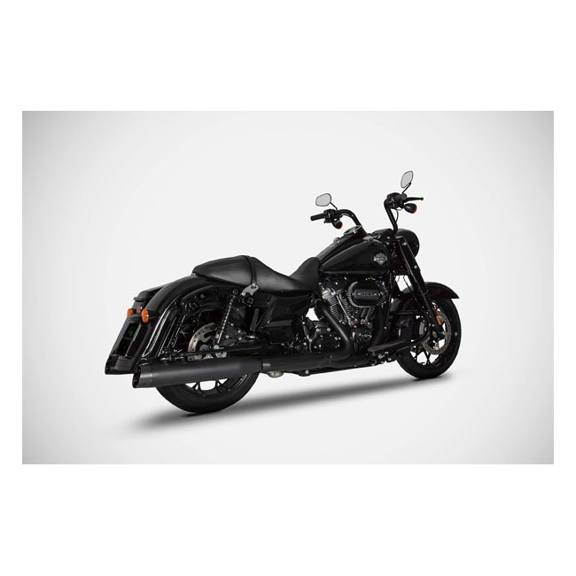 zard inox touring slip on mufflers matte black for harley fits 2021 2023 touring with 107 114 117 engine